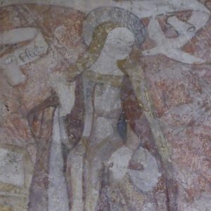 Wall painting of the Virgin Mary at Great Hochkam church