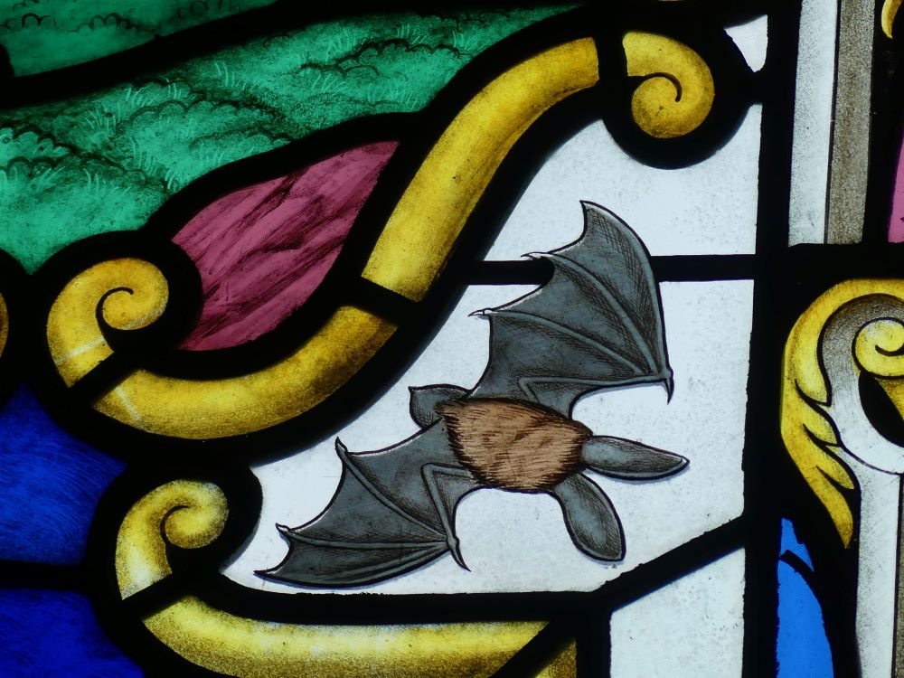 Netherseal Church Stained Glass Bat Netherseal Church Stained Glass Bat